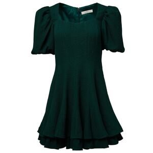 NWT Rachel Parcell V-neck Flared Dress in Dark Emerald